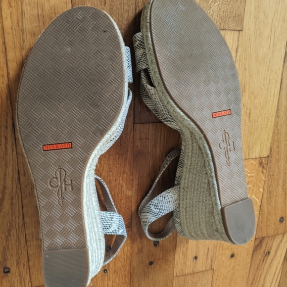 Cole Haan Snake Skin Espadrille Wedges - Picture 3 of 7